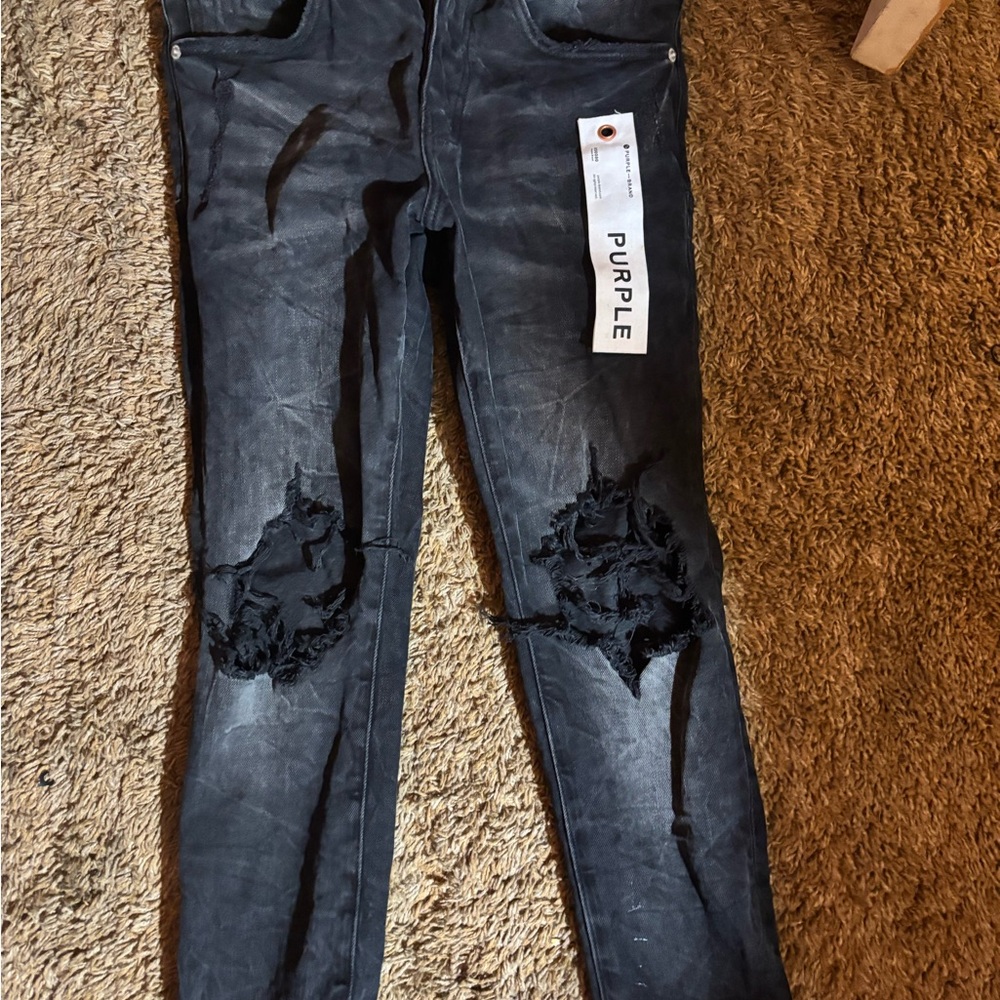 Distressed Black Jeans for men